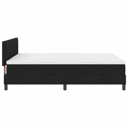 Box spring seng med hovedgærde Sort 140 x 190 cm Stof
