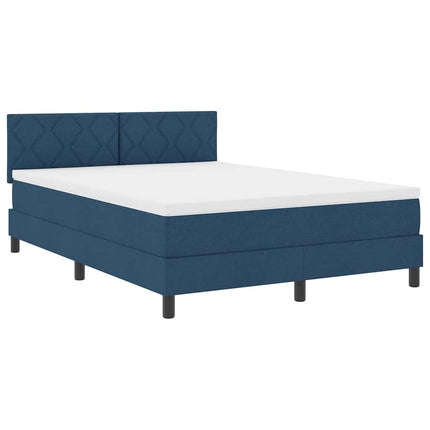 Box spring seng med hovedgærde Blå 140 x 200 cm Stof