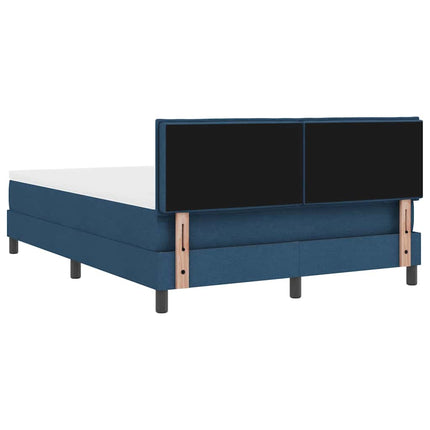 Box spring seng med hovedgærde Blå 140 x 200 cm Stof