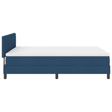 Box spring seng med hovedgærde Blå 140 x 200 cm Stof