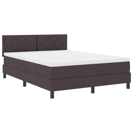 Box spring seng med hovedgærde Mørk Brun 160 x 200 cm Stof