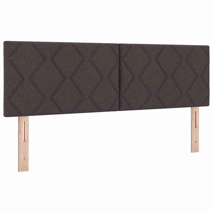 Box spring seng med hovedgærde Mørk Brun 160 x 200 cm Stof
