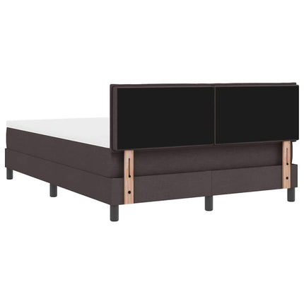 Box spring seng med hovedgærde Mørk Brun 160 x 200 cm Stof