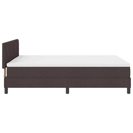 Box spring seng med hovedgærde Mørk Brun 160 x 200 cm Stof