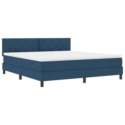 Box spring seng med hovedgærde Blå 180 x 200 cm Stof