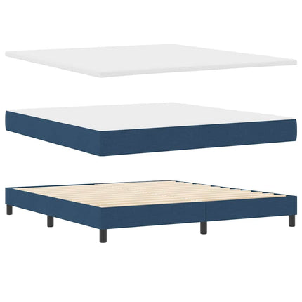 Box spring seng med hovedgærde Blå 180 x 200 cm Stof