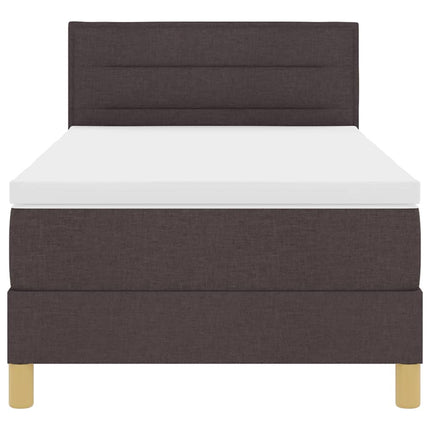 Box spring seng med pude Mørk Brun 90 x 190 cm Stof