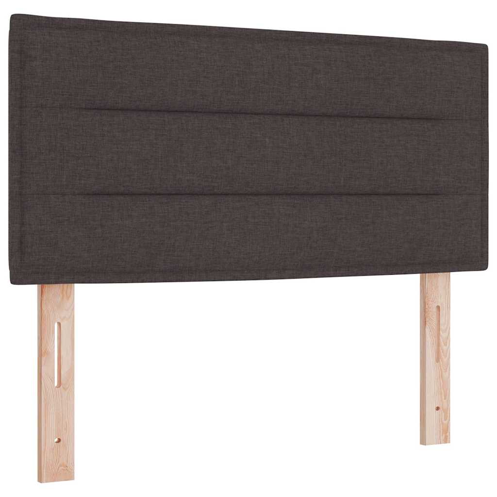 Box spring seng med pude Mørk Brun 90 x 200 cm Stof