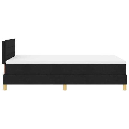 Box spring seng med pude med hovedgærde Sort 120 x 190 cm Stof