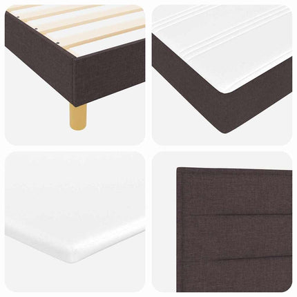Box spring seng med pude Mørk Brun 140 x 200 cm Stof