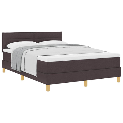 Box spring seng med pude Mørk Brun 160 x 200 cm Stof