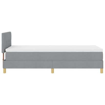 Box spring seng med pude Lysegrå 100 x 200 cm Stof