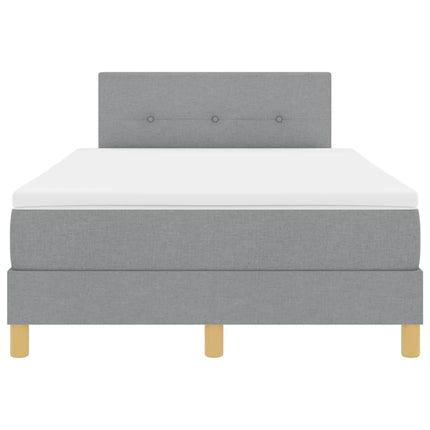 Box spring seng med pude Lysegrå 120 x 200 cm Stof