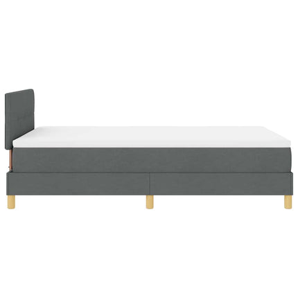 Box spring seng med pude Mørkegrå 120 x 200 cm Stof
