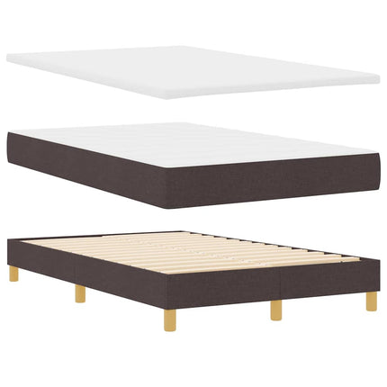 Box spring seng med pude Mørk Brun 120 x 200 cm Stof