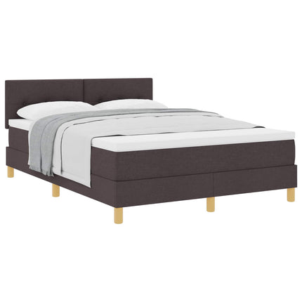 Box spring seng med pude Mørk Brun 160 x 200 cm Stof
