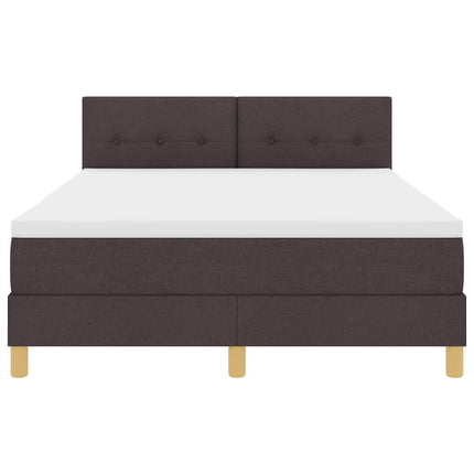 Box spring seng med pude Mørk Brun 160 x 200 cm Stof