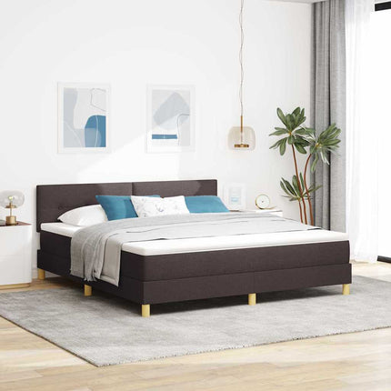 Box spring seng med pude Mørk Brun 180 x 200 cm Stof