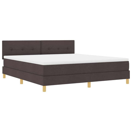Box spring seng med pude Mørk Brun 180 x 200 cm Stof
