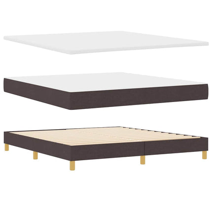 Box spring seng med pude Mørk Brun 180 x 200 cm Stof