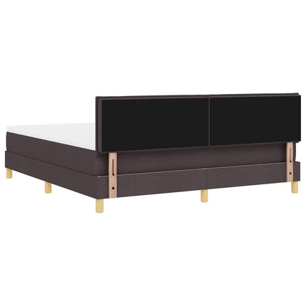 Box spring seng med pude Mørk Brun 180 x 200 cm Stof