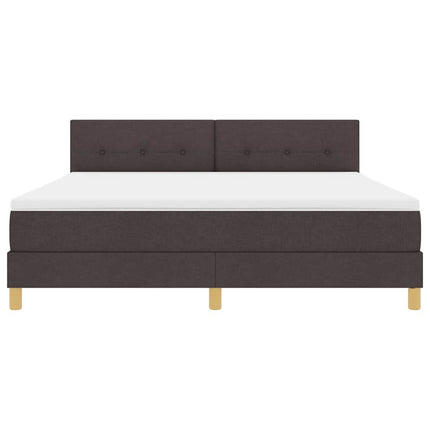 Box spring seng med pude Mørk Brun 180 x 200 cm Stof