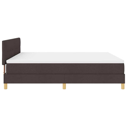 Box spring seng med pude Mørk Brun 180 x 200 cm Stof