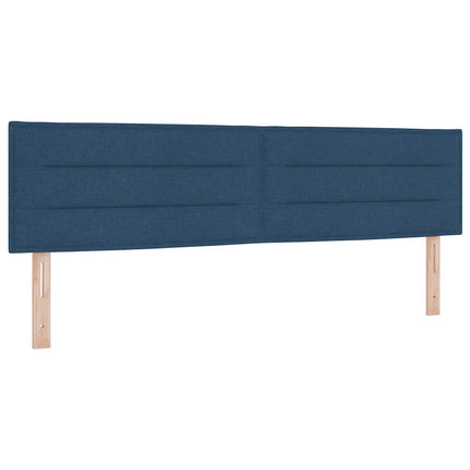Box spring seng med pude med hovedgærde Blå 180 x 200 cm Stof