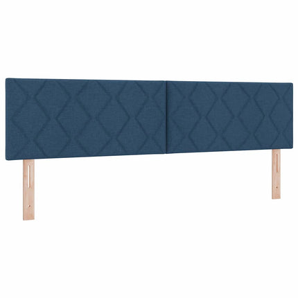 Box spring seng med pude med hovedgærde Blå 180 x 200 cm Stof