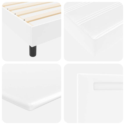 Box spring seng med madras Hvid 90 x 190 cm Kunstlæder