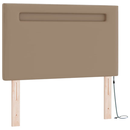 Box spring seng Cappuccino 100 x 200 cm Kunstlæder