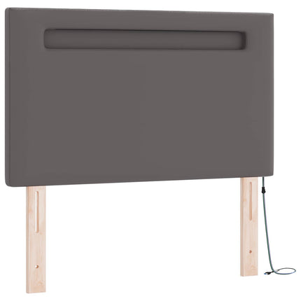 Box spring seng med madras Grå 120 x 190 cm Kunstlæder