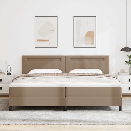 Box spring seng Cappuccino 200 x 200 cm Kunstlæder