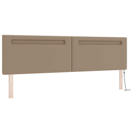 Box spring seng Cappuccino 200 x 200 cm Kunstlæder