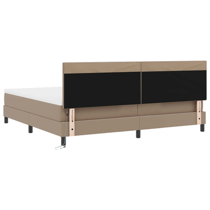 Box spring seng Cappuccino 200 x 200 cm Kunstlæder
