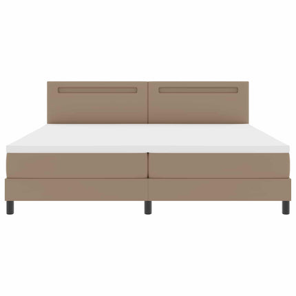 Box spring seng Cappuccino 200 x 200 cm Kunstlæder