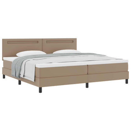 Box spring seng Cappuccino 200 x 200 cm Kunstlæder