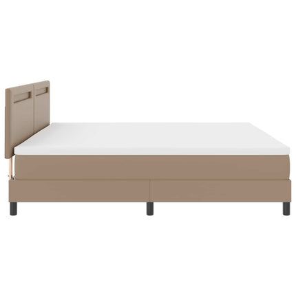 Box spring seng Cappuccino 200 x 200 cm Kunstlæder