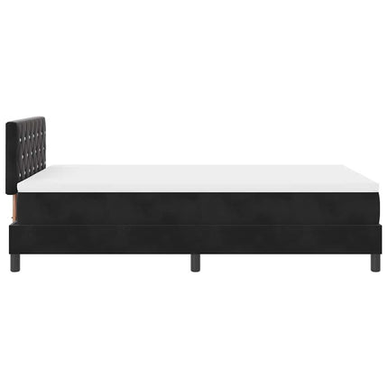 Box spring seng med madras Sort 120 x 200 cm Fløjl