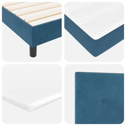 Box spring seng med hovedgærde Mørk blå 120 x 190 cm Fløjl