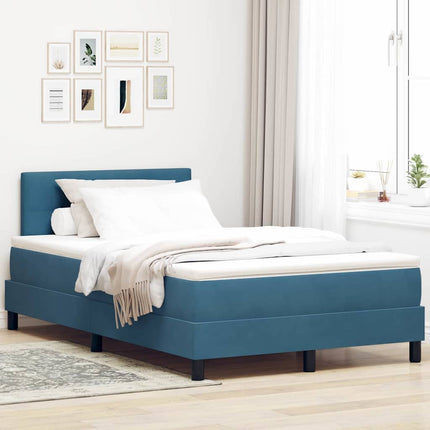 Box spring seng med hovedgærde Mørk blå 120 x 190 cm Fløjl