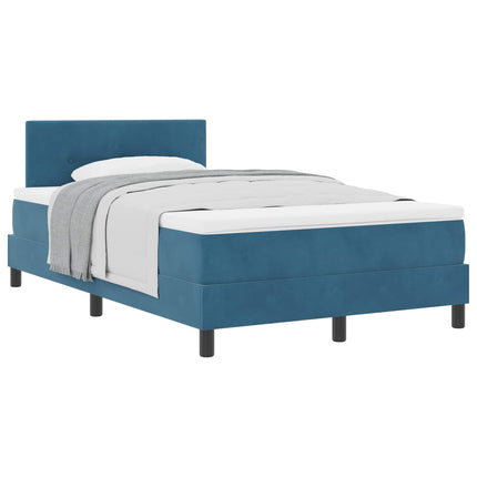 Box spring seng med hovedgærde Mørk blå 120 x 190 cm Fløjl