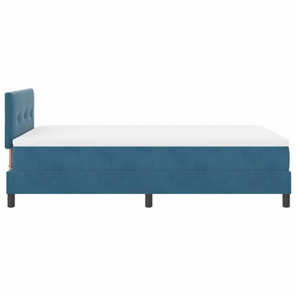 Box spring seng med hovedgærde Mørk blå 120 x 190 cm Fløjl