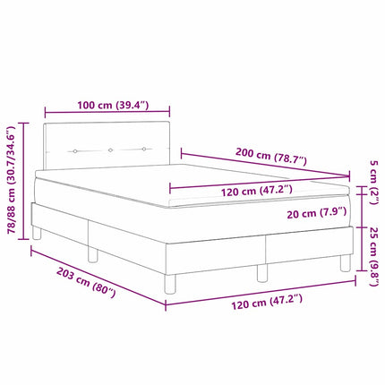 Box spring seng med hovedgærde Mørkegrøn 120 x 200 cm Fløjl