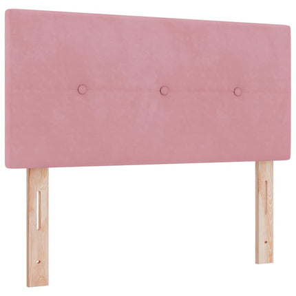 Box spring seng med hovedgærde Lyserød 120 x 200 cm Fløjl