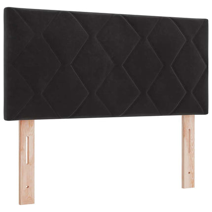Box spring seng med hovedgærde Sort 120 x 200 cm Fløjl
