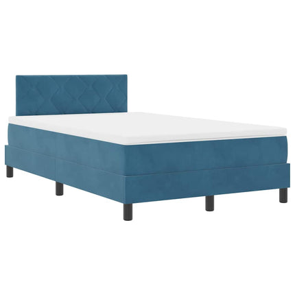 Box spring seng med hovedgærde Mørk blå 120 x 200 cm Fløjl