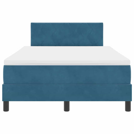 Box spring seng med hovedgærde Mørk blå 120 x 200 cm Fløjl