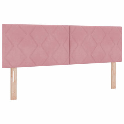 Box spring seng med hovedgærde Lyserød 140 x 200 cm Fløjl