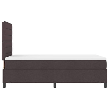 Box spring seng med madras Mørk Brun 120 x 190 cm Stof